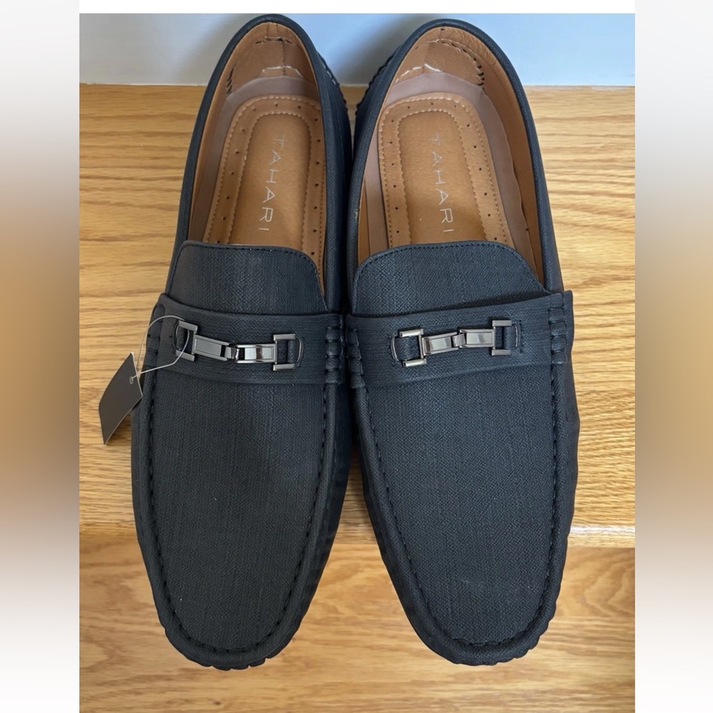 Tahari Men’s Black Slip-On Loafers New with Out Box